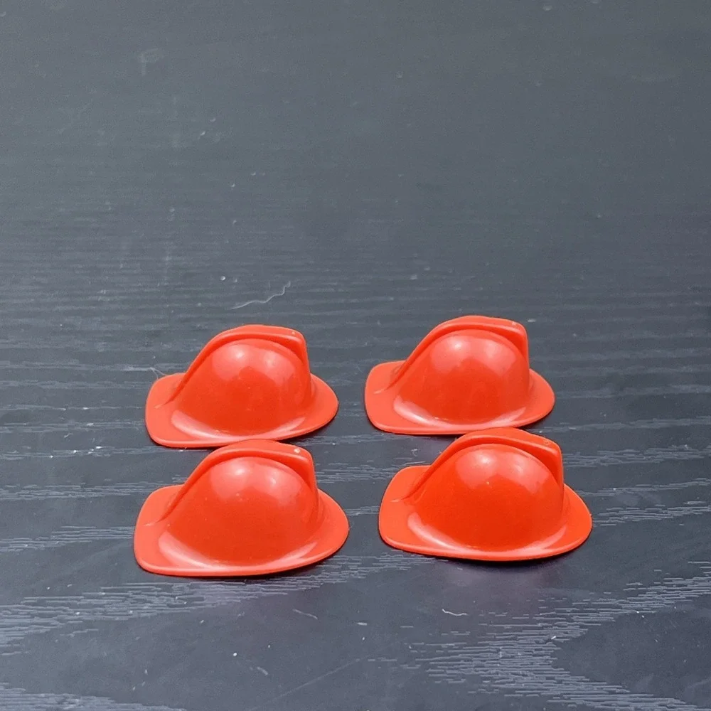Playmobil Firefighter Red Helmets Lot of 4‎ Fire Rescue Replacement Accessories